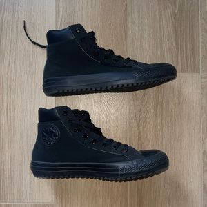 Size 10- Converse All Star High Tops Triple Black
